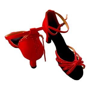 Red Ballroom shoes size 7